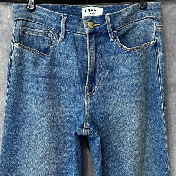 FRAME Le Crop Mini Boot Jeans Size 27 in Lake Shore - Picture 2 of 10
